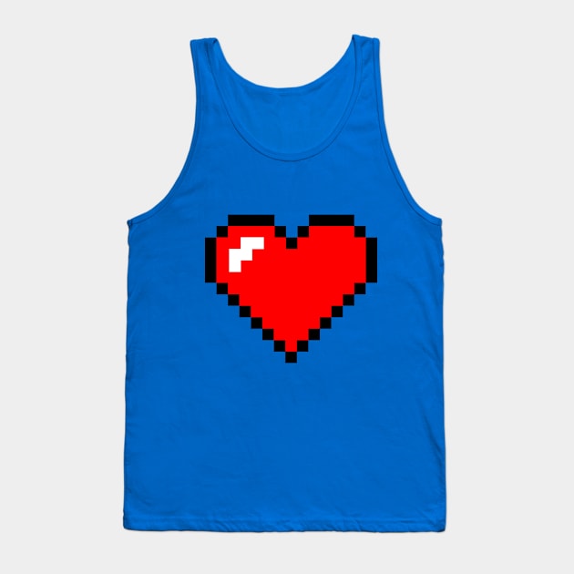 Pixel Heart (Large) Tank Top by richardsimpsonart